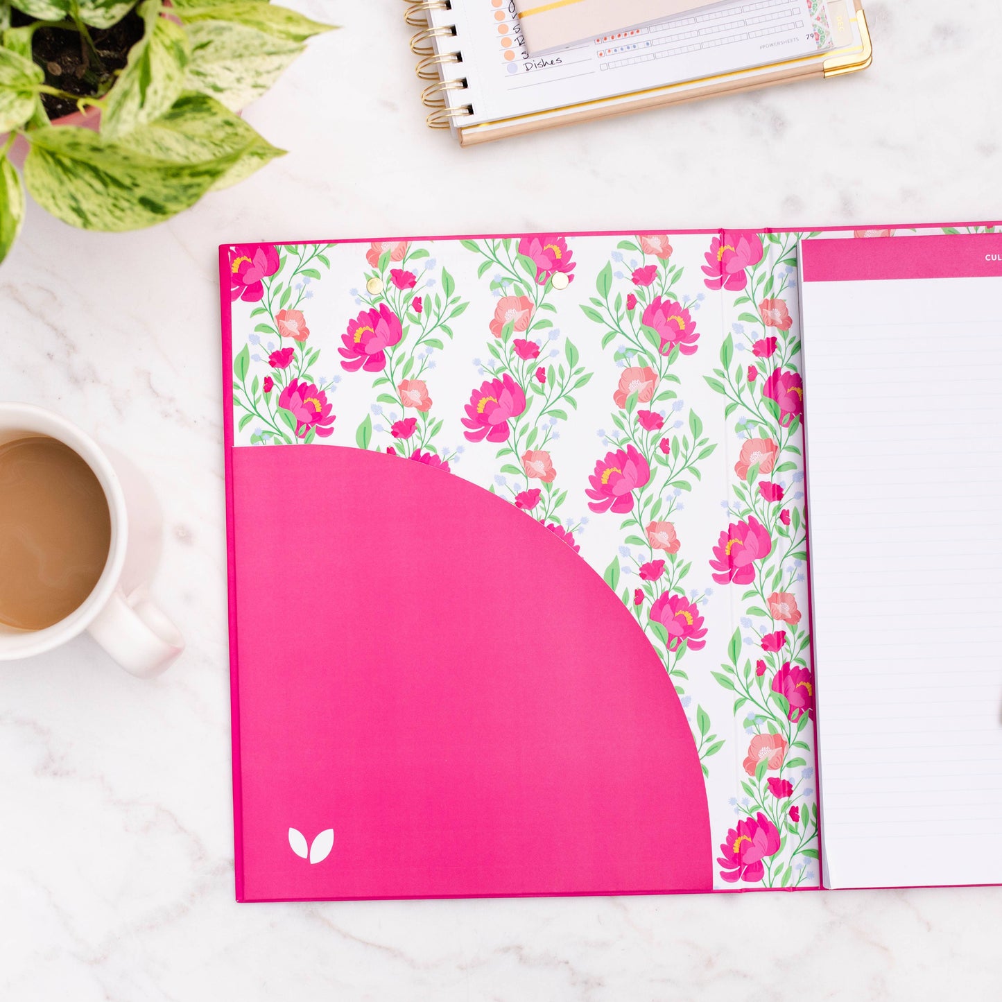 Peony Blooms Padfolio