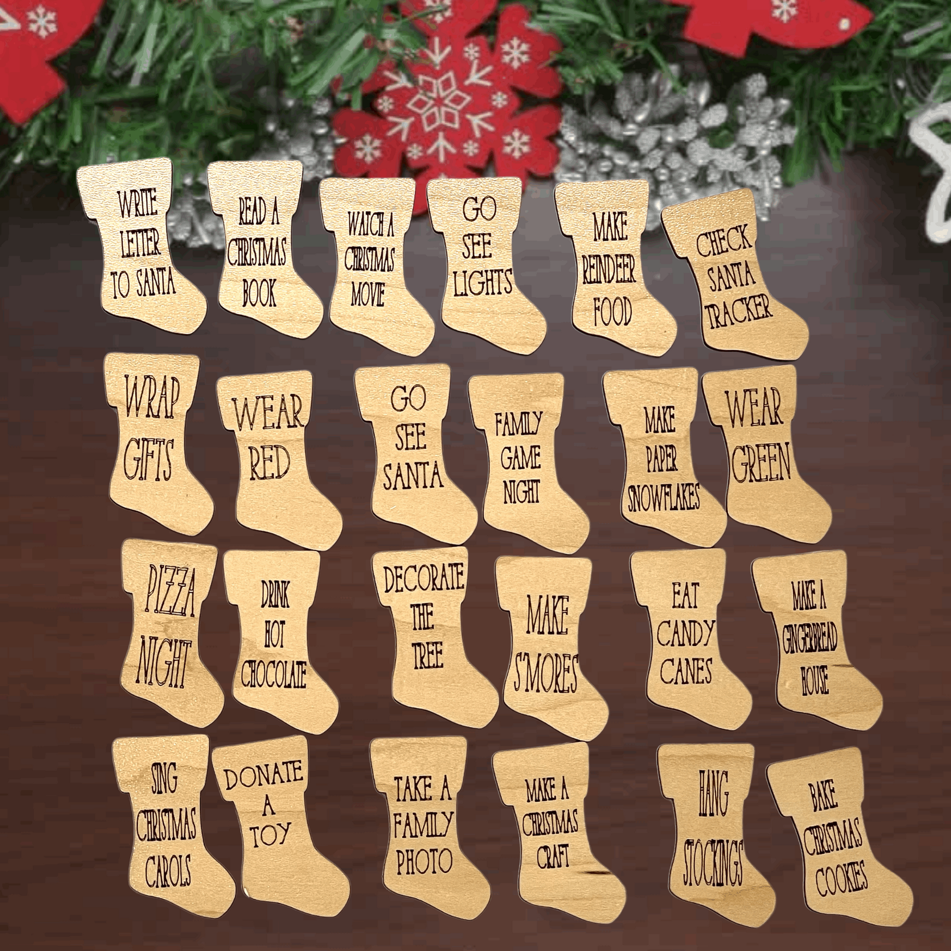 Christmas Countdown Activity Tokens