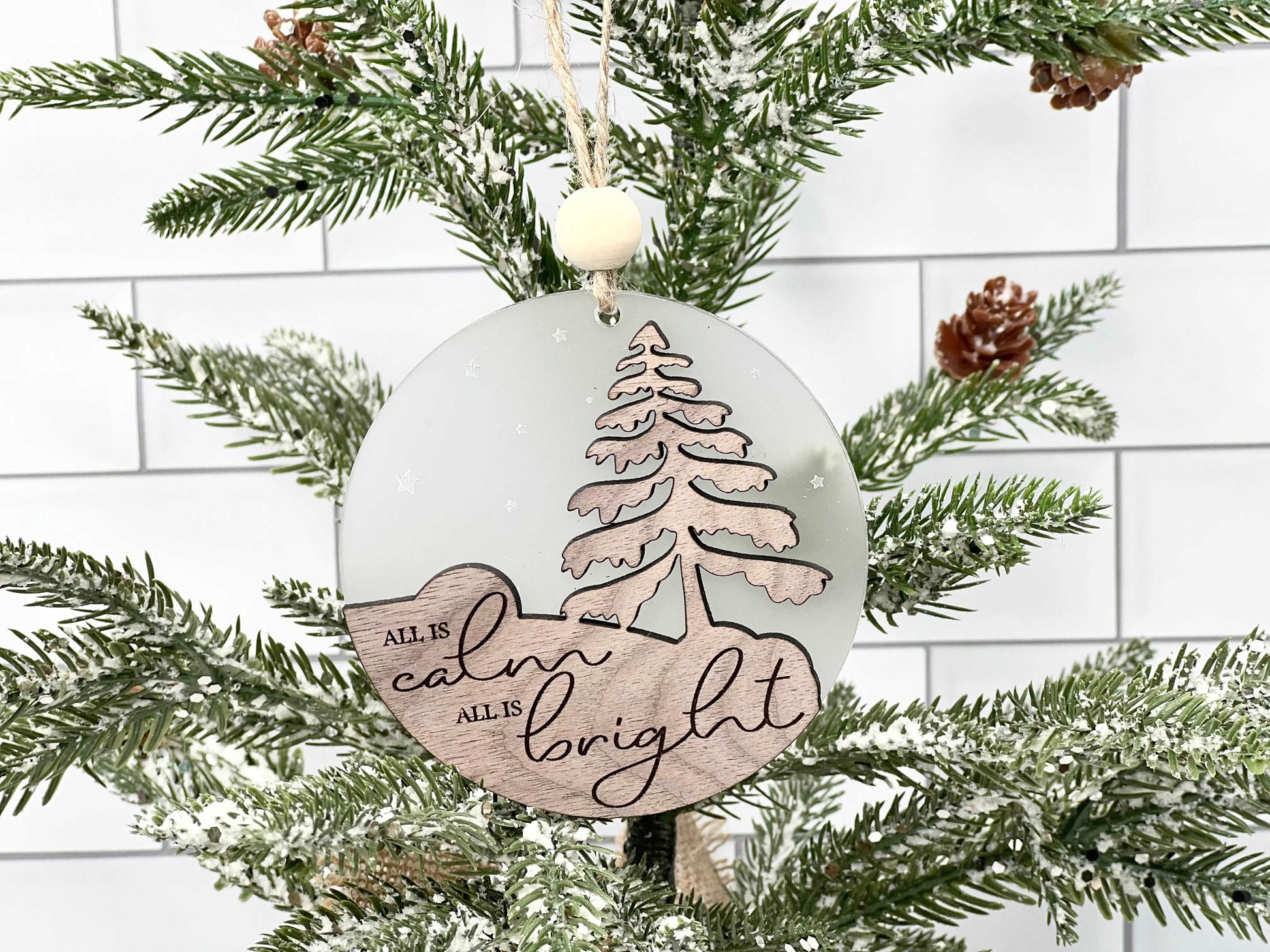 All Is Calm All Is Bright Christmas Tree Ornament