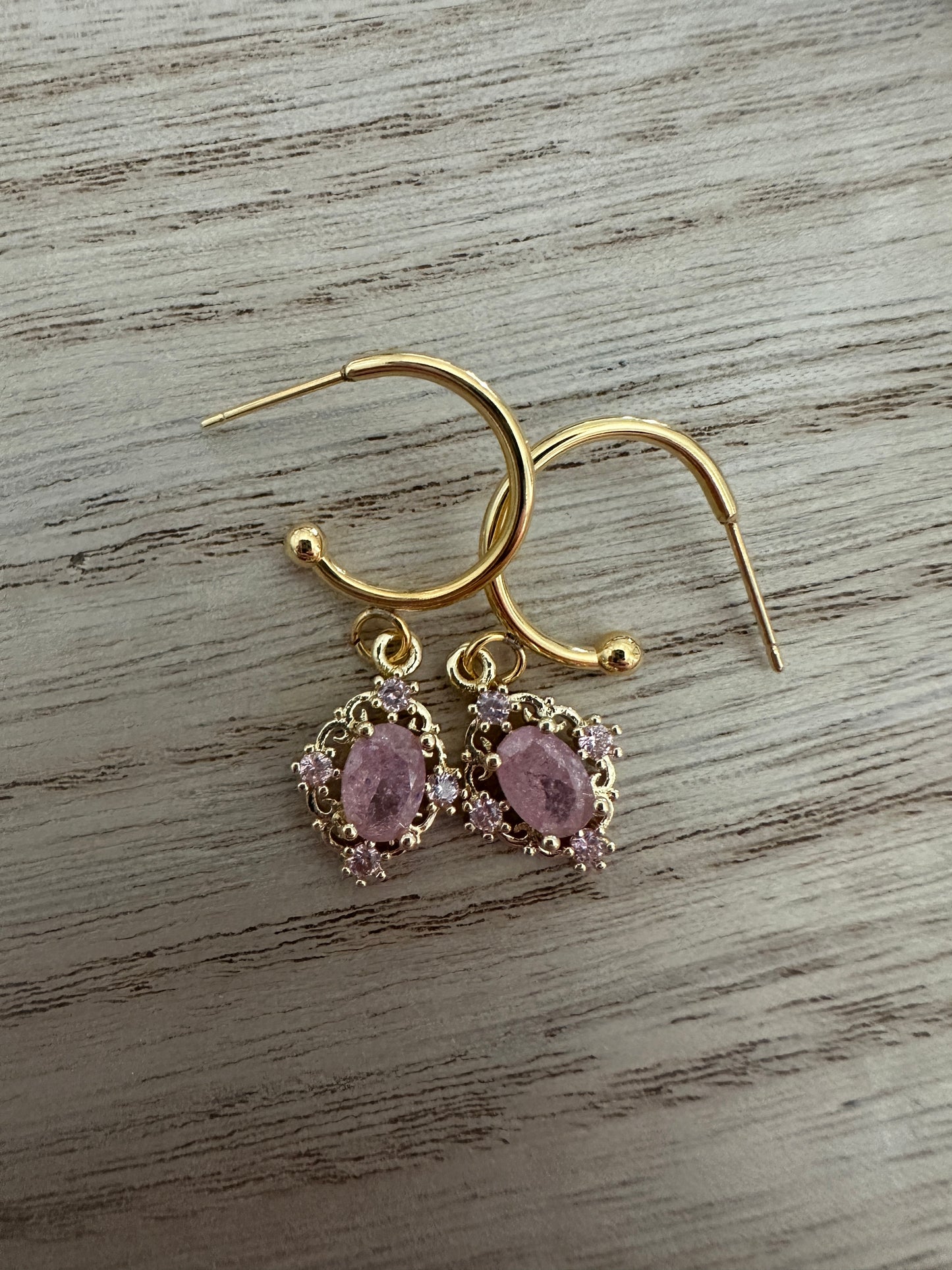 Pretty in Pink Charm Earrings