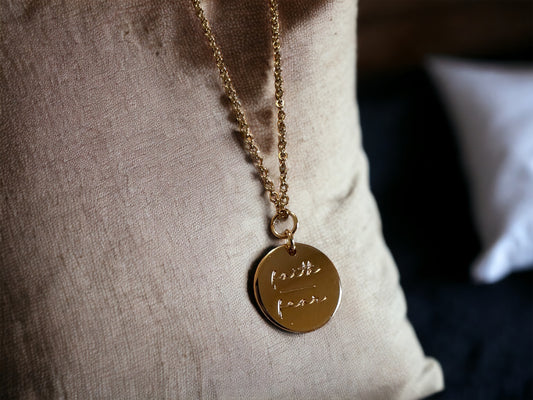 Faith over fear necklace