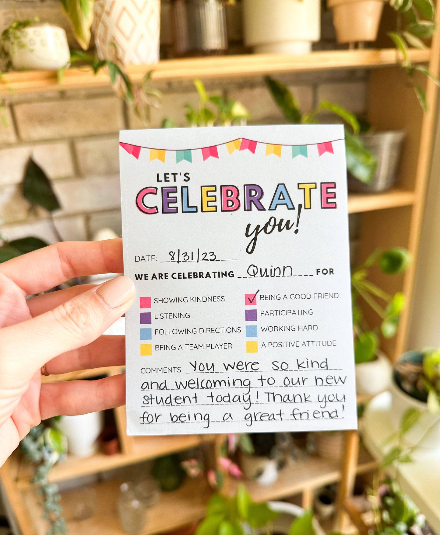 Celebration Note Pad for Positive Reinforcement