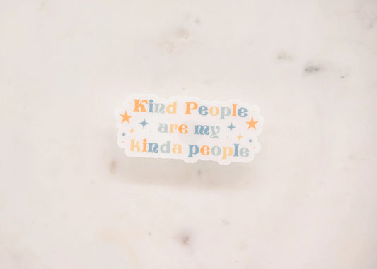 Kind People Clear, Sticker 3x3