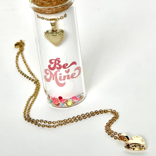 Heart Locket Be Mine  Necklace