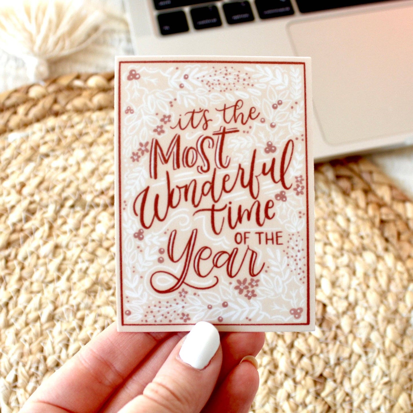 It's the Most Wonderful Time Christmas Sticker 3.5x2.5in