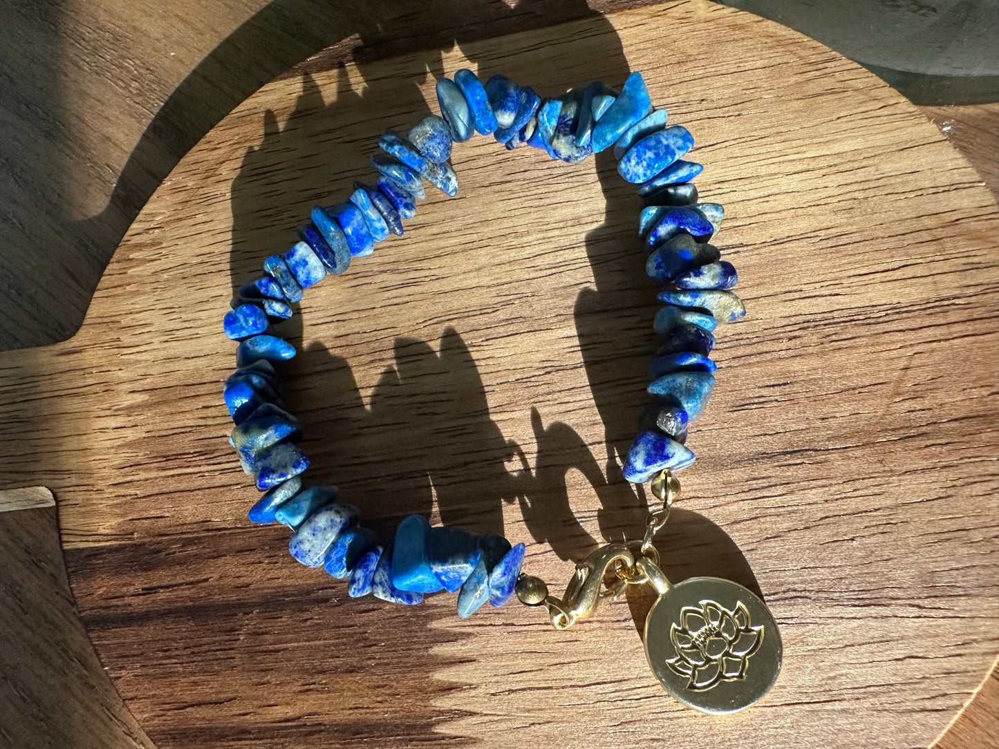 Lapis lazuli bracelet with charm