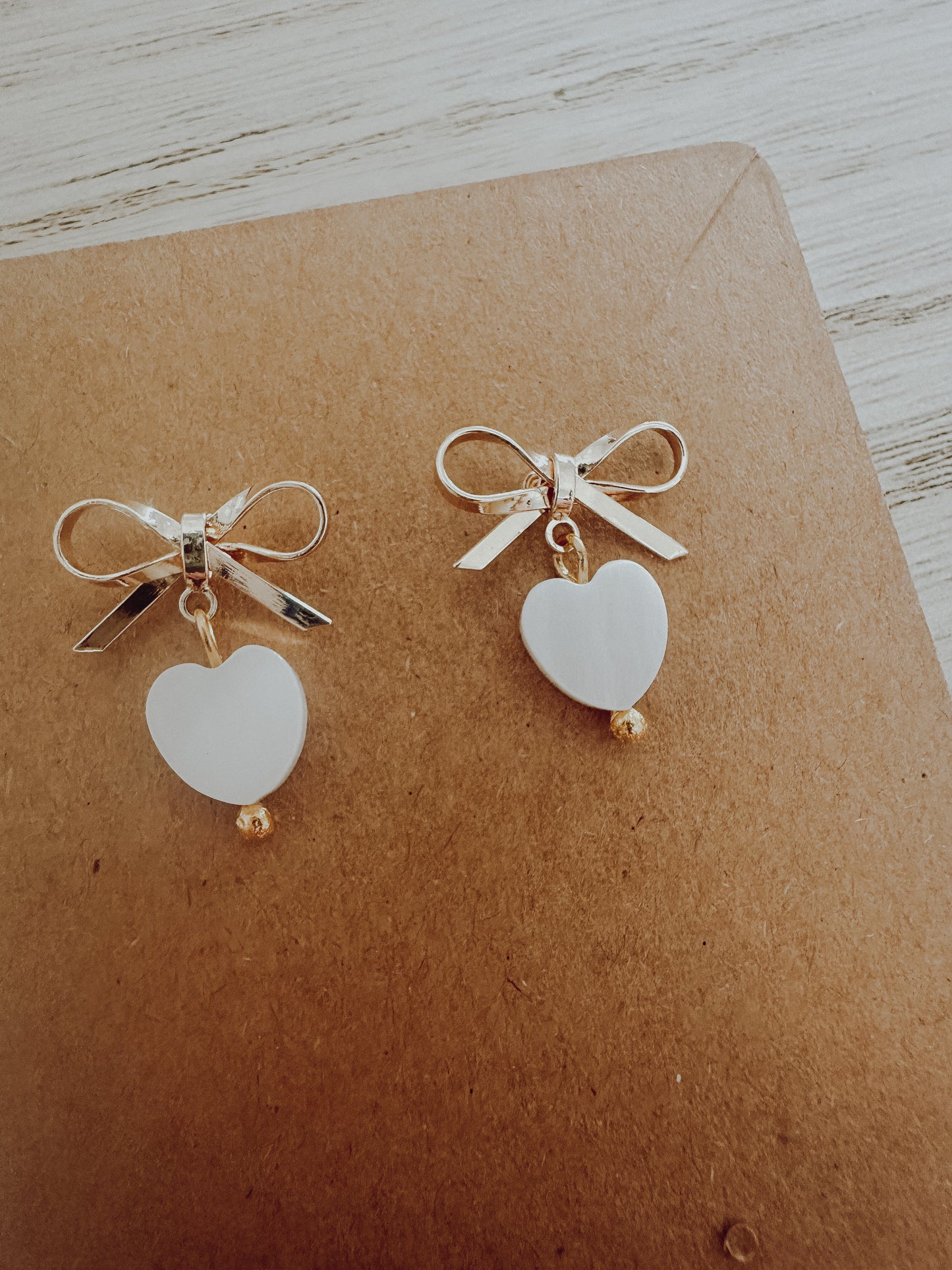 Bow Earrings with charm