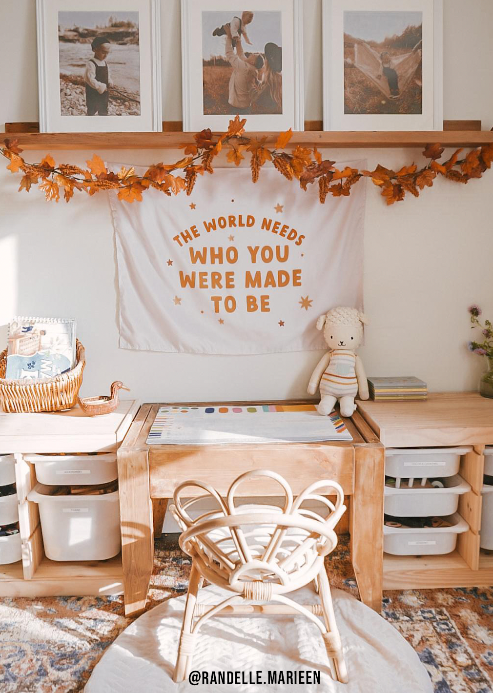 The World Needs Who You Were Made To Be Banner (Neutral) | Fabric Wall Sign 36x26