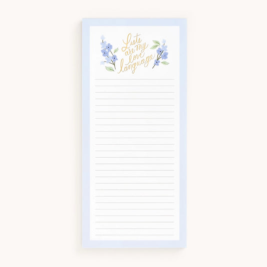 LISTS ARE MY LOVE LANGUAGE Tall Notepad