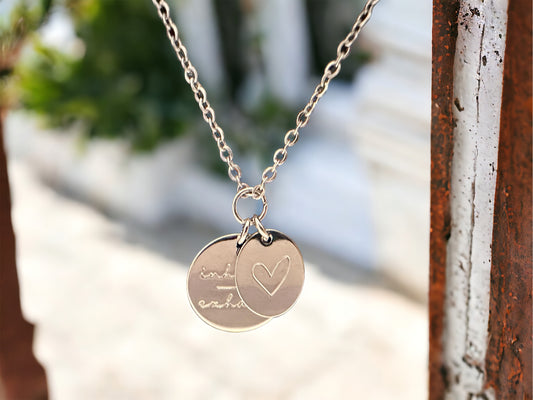 Inhale exhale necklace in silver
