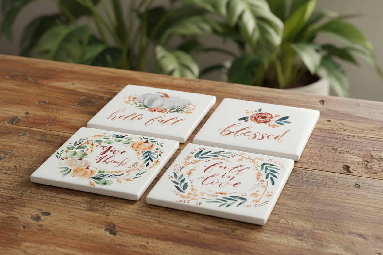 Fall Blessings Coaster Set