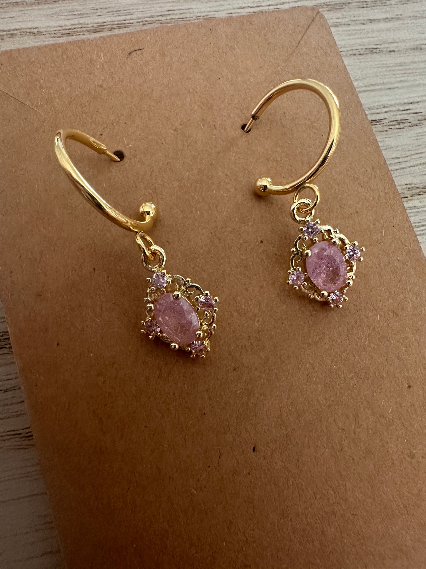 Pretty in Pink Charm Earrings