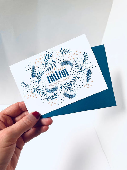 Pretty Hanukkah Cards, Holiday Notecards, 100% Recycled