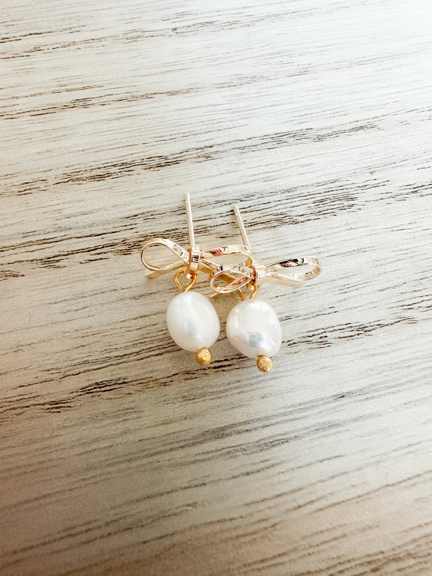 Bow Earrings with charm