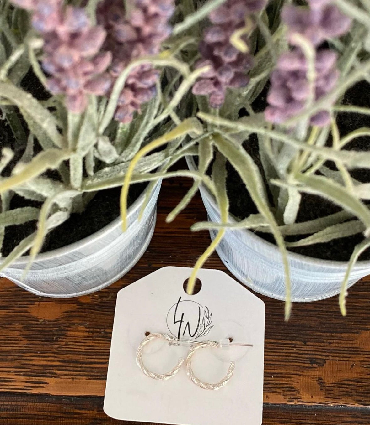 Decorative hoop earrings