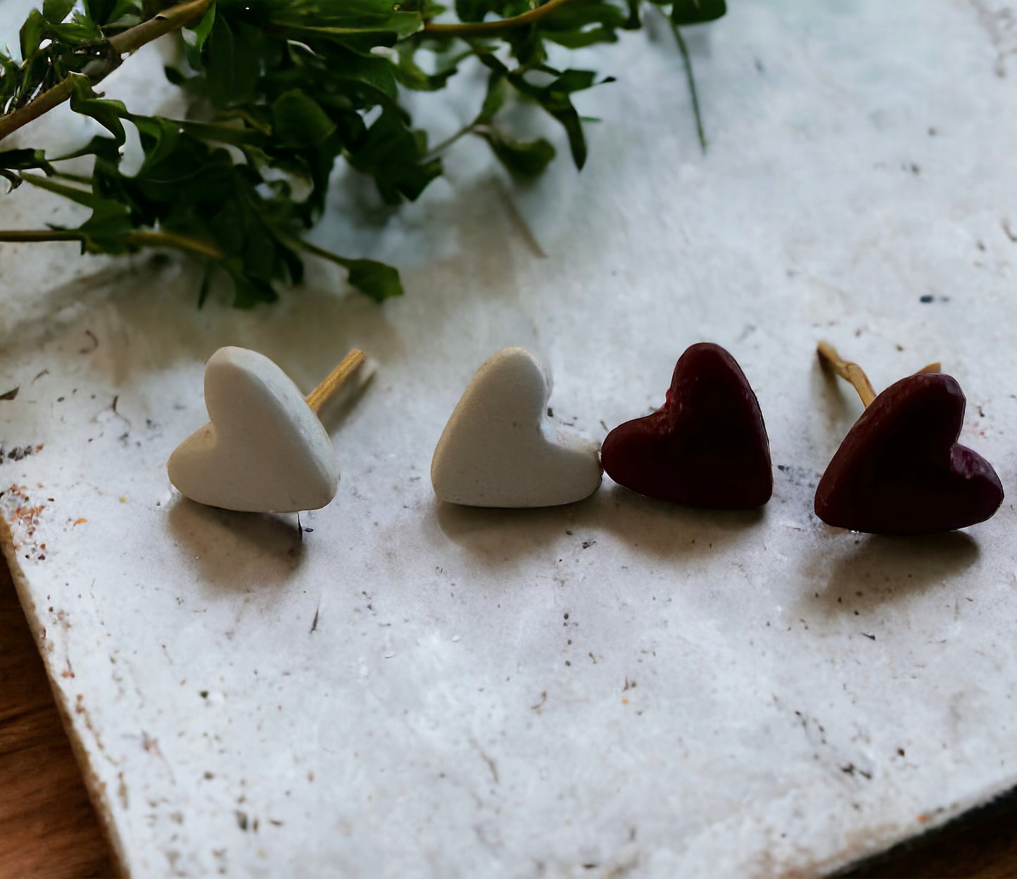 Mini heart studs