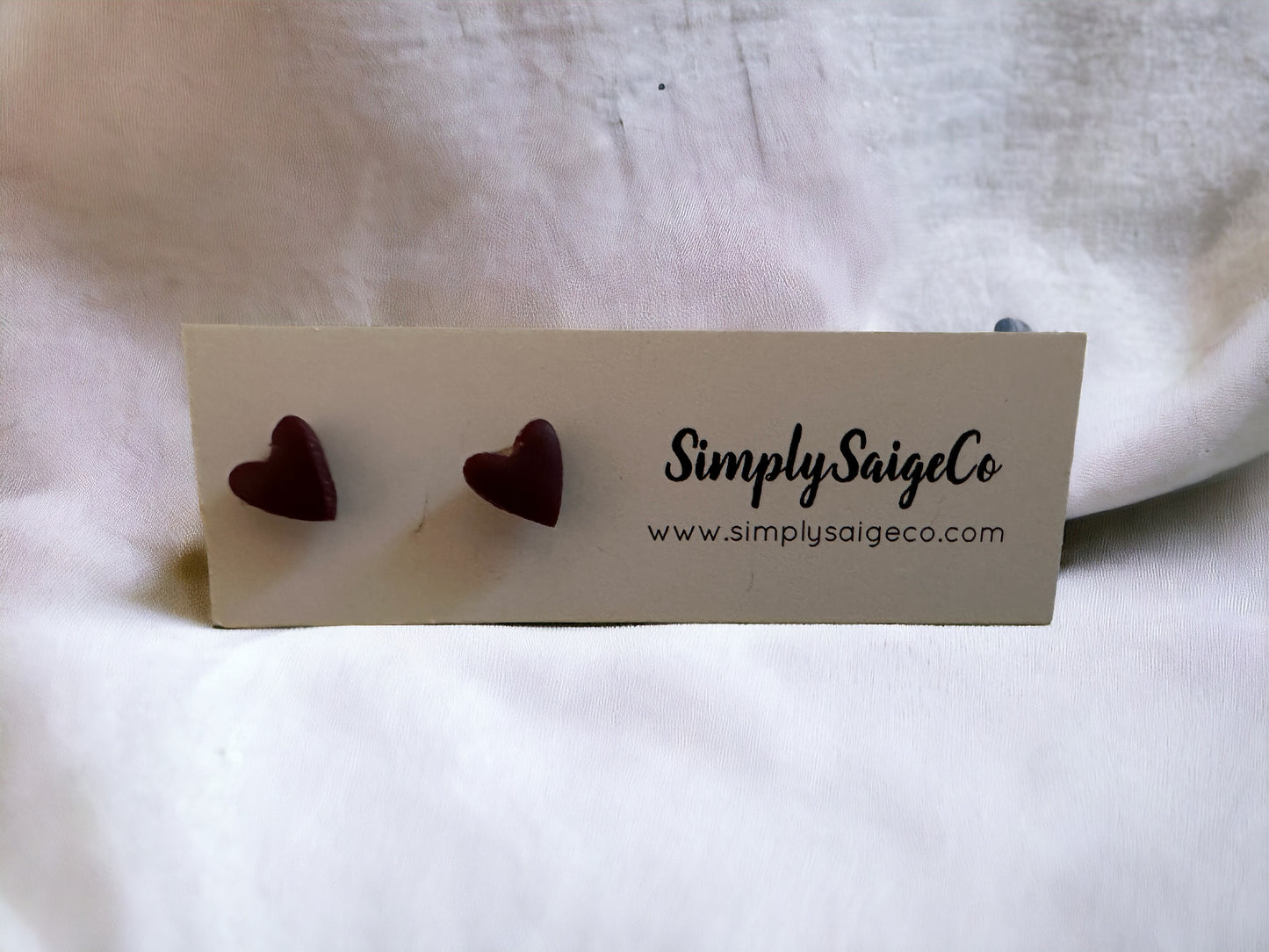 Mini heart studs