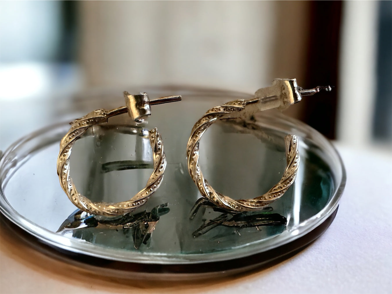 Decorative hoop earrings