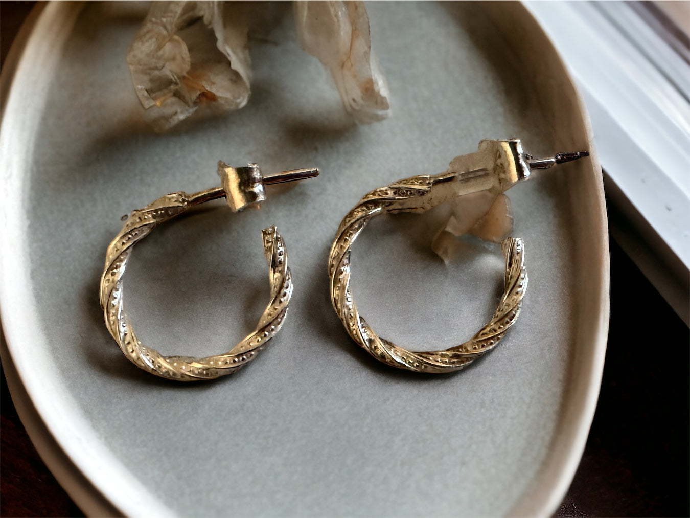 Decorative hoop earrings