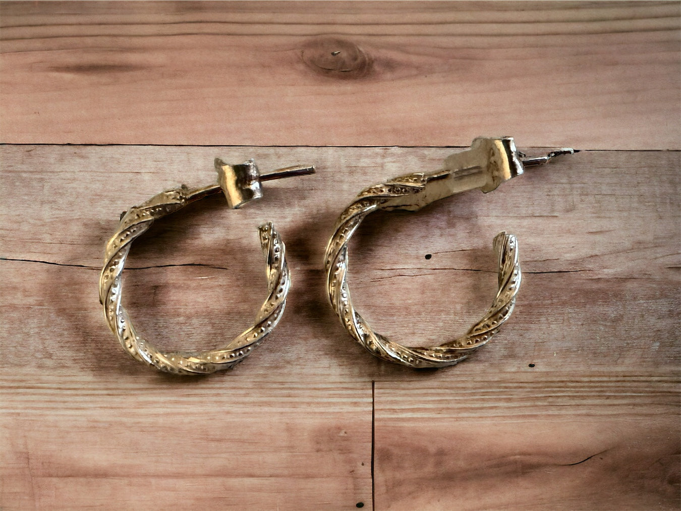 Decorative hoop earrings