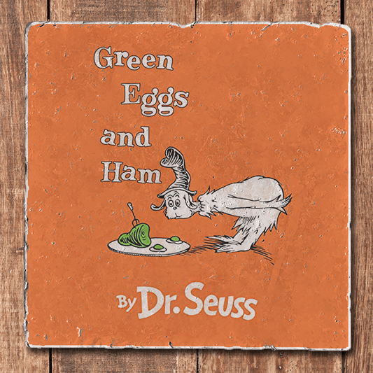 Classic Children's Book Cover Coasters- Green Eggs and Ham