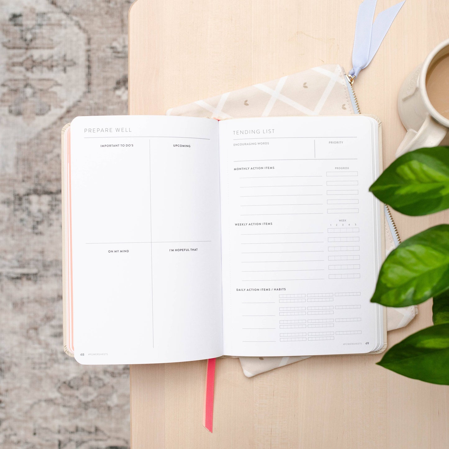 90-Day PowerSheets® Goal Planner | Natural Linen