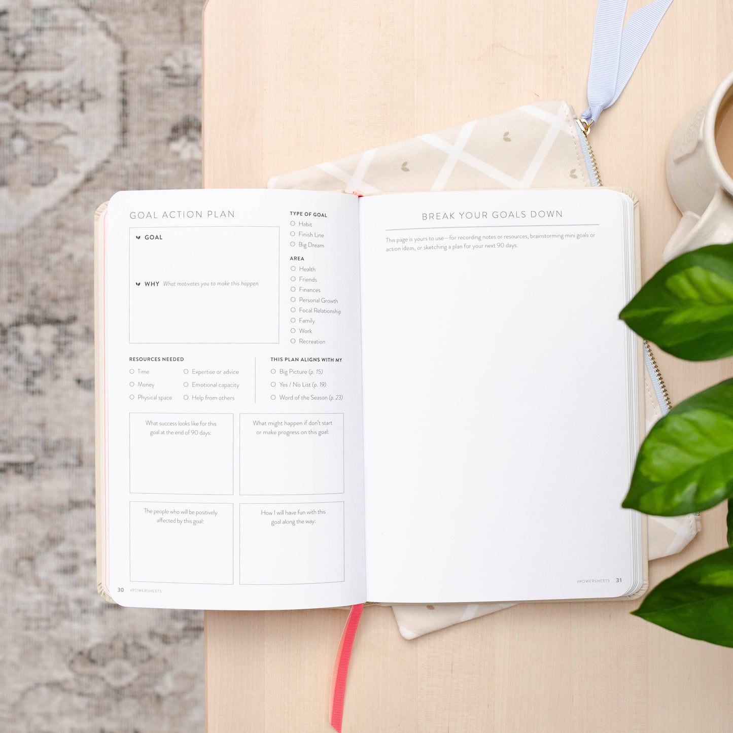 90-Day PowerSheets® Goal Planner | Natural Linen