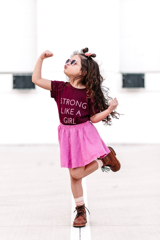 Strong Like a Girl  | Girls Summer Shirt