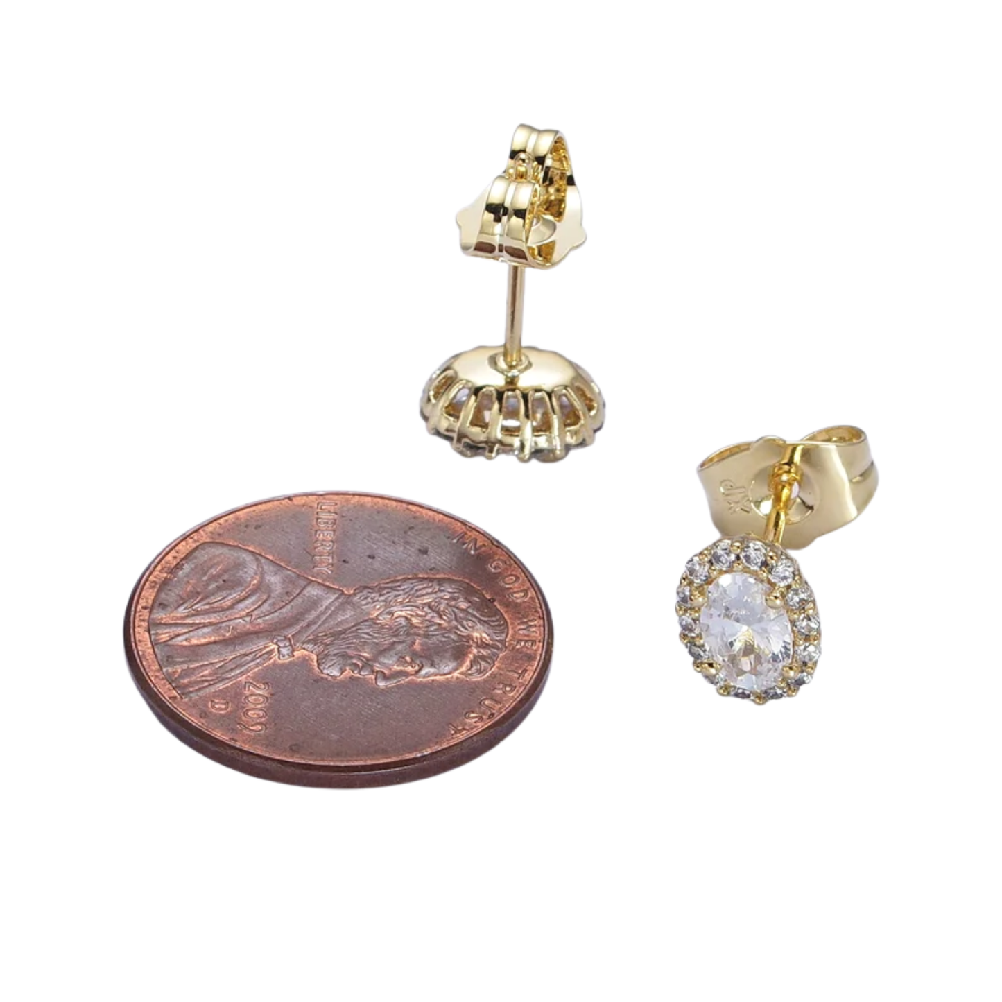 Oval Minimalist 14k Gold Filled Stud Earrings