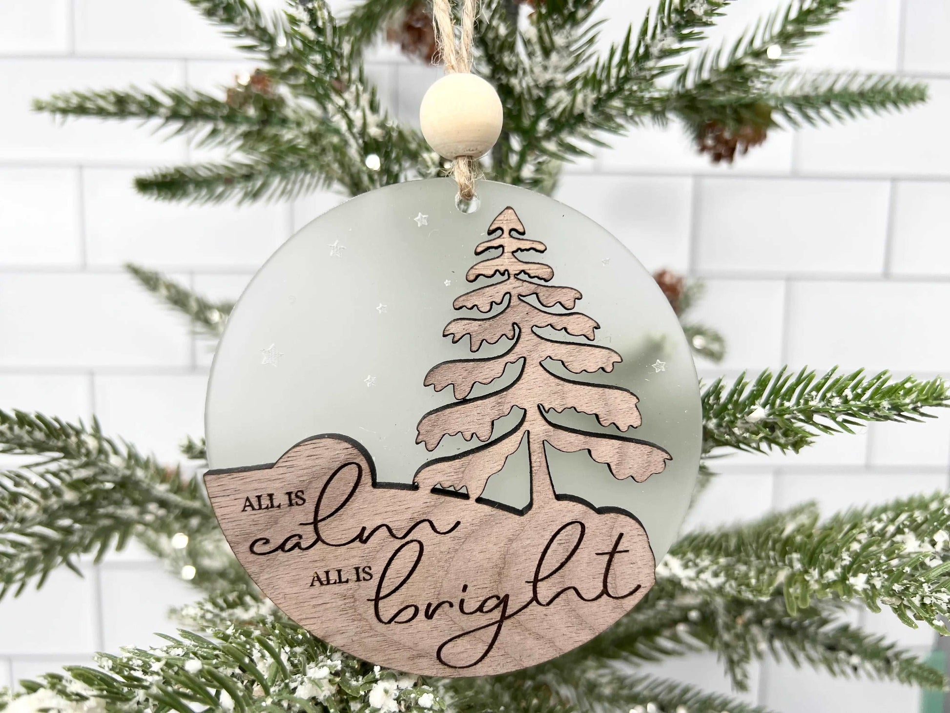 All Is Calm All Is Bright Christmas Tree Ornament