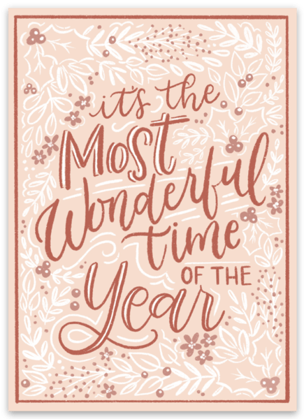 It's the Most Wonderful Time Christmas Sticker 3.5x2.5in