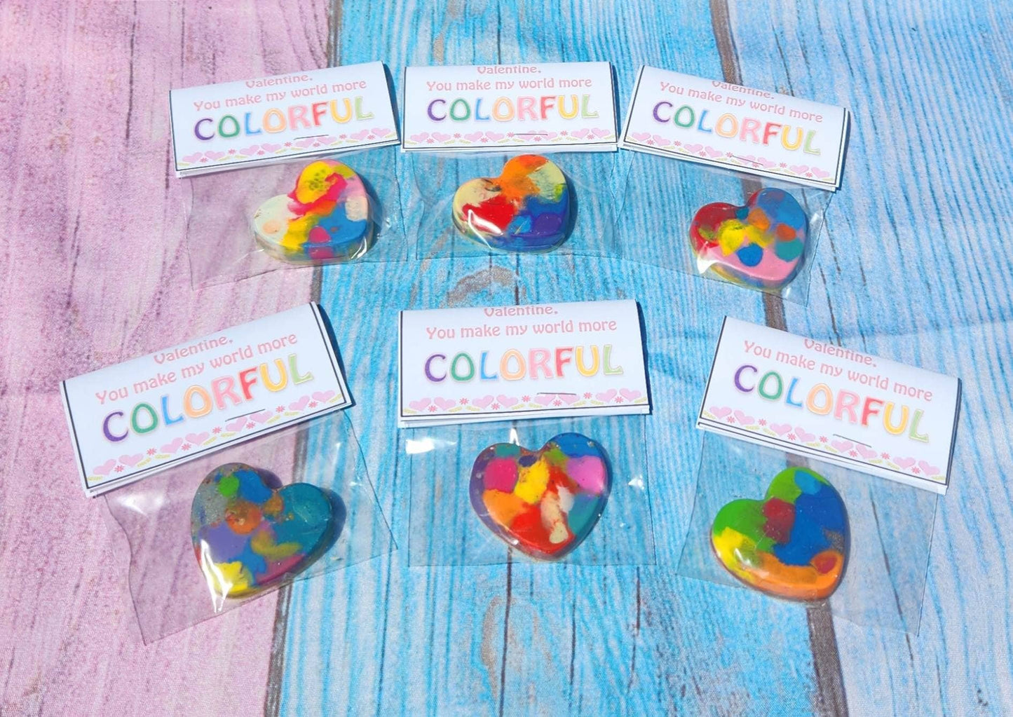 Valentines Day Cards - Valentines Day Crayon Hearts