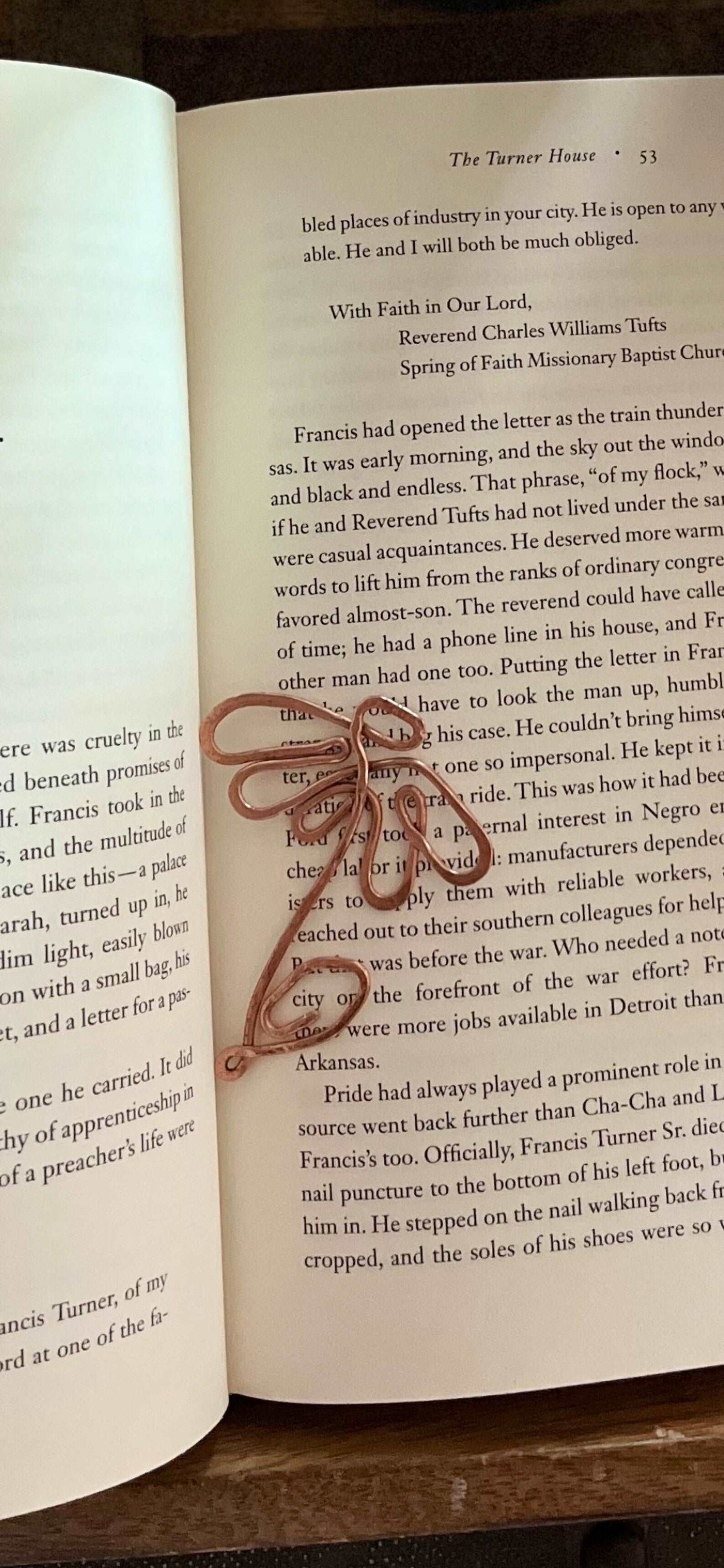 Flower Bookmark | Handmade Salvaged Copper