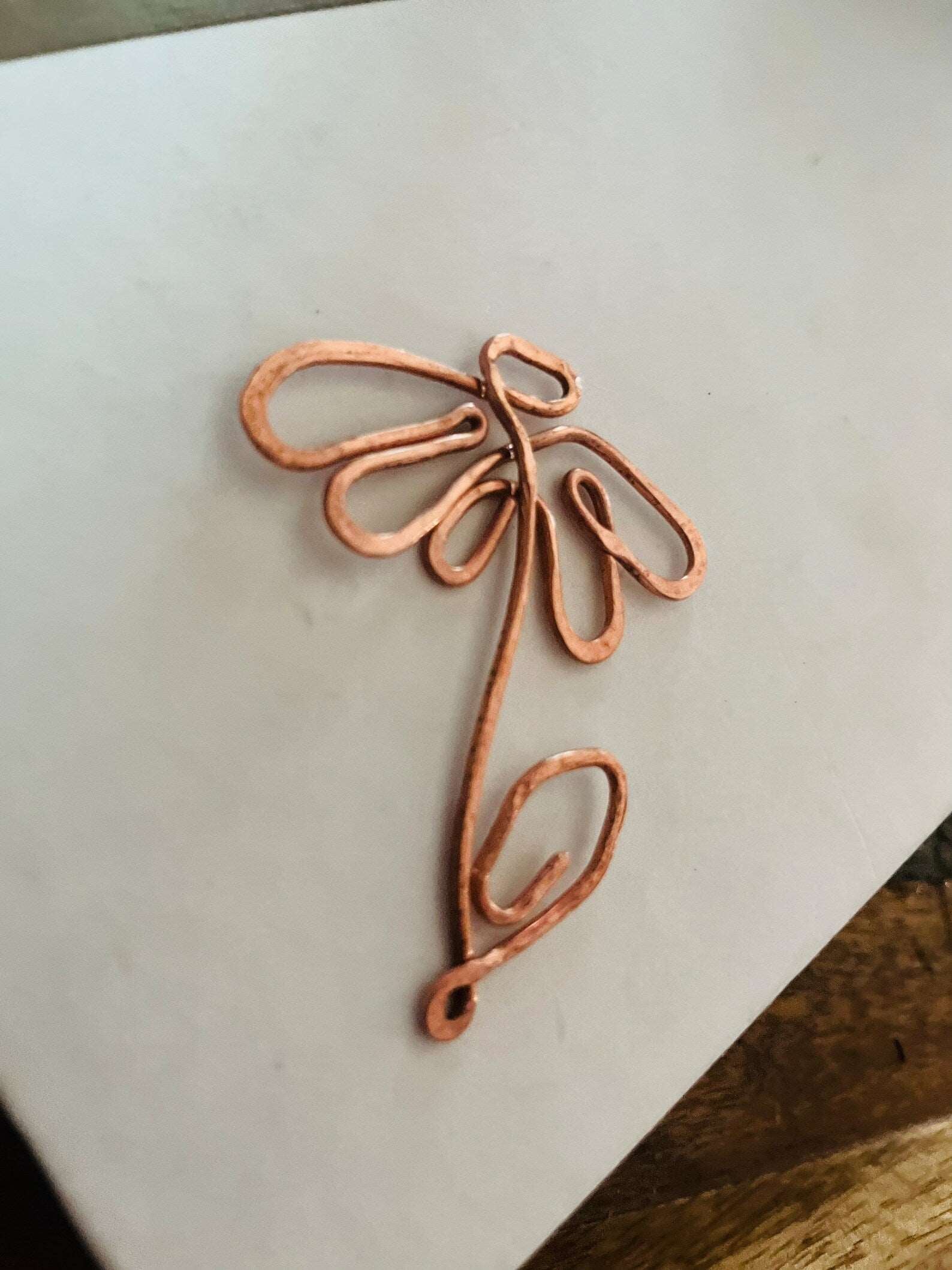 Flower Bookmark | Handmade Salvaged Copper