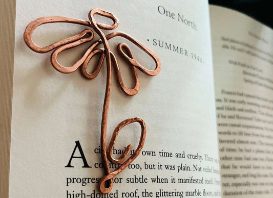 Flower Bookmark | Handmade Salvaged Copper