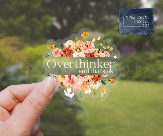 Clear Overthinker Sticker