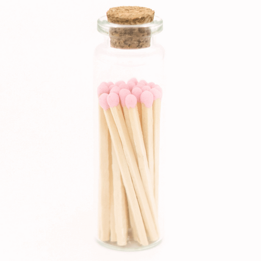 1.85 Lilac Pink Decorative Matches In Jar with striker