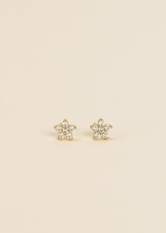 Pavé Stud - Flower - Earring