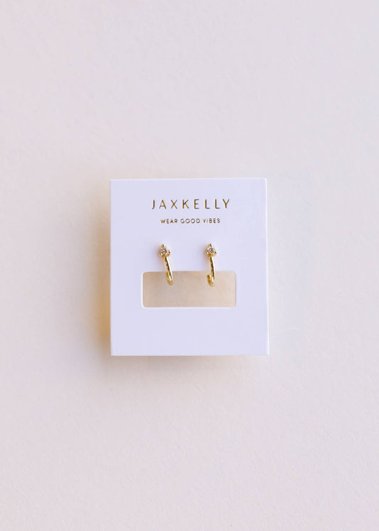 Open Mini Hoop Earring - Champagne