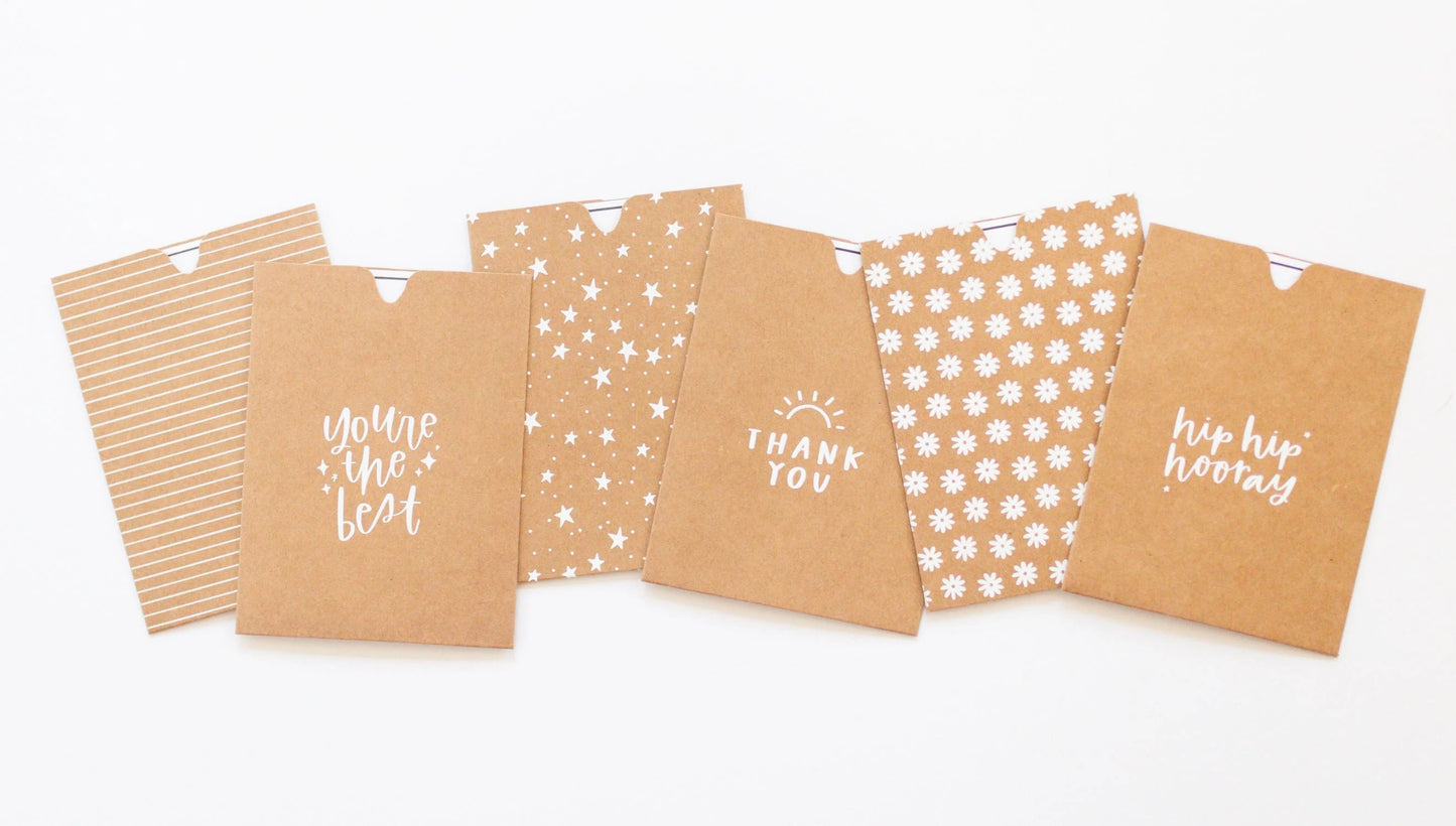 Hip Hip Hooray Gift Notes+ Envelopes