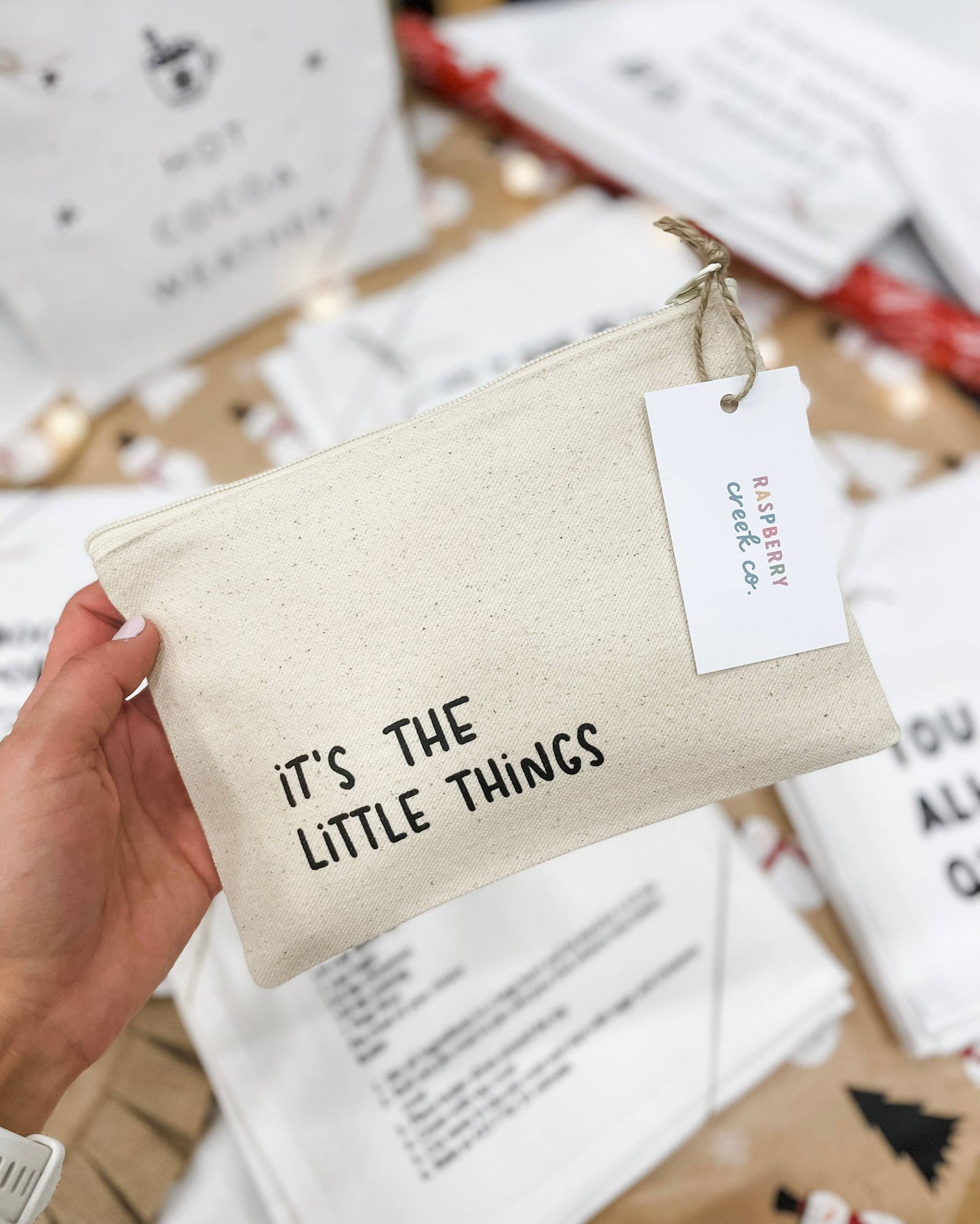 It's the Little Things Small Zipper Pouch