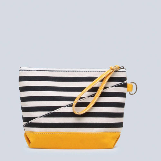 Contemporary All in Pouch Zip Pouch- yellow and black