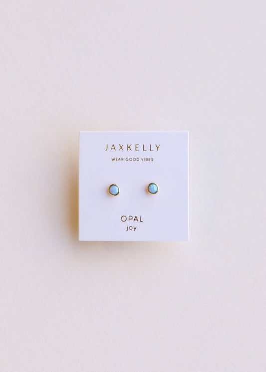 Simple Stud - Fire Opal- Earring