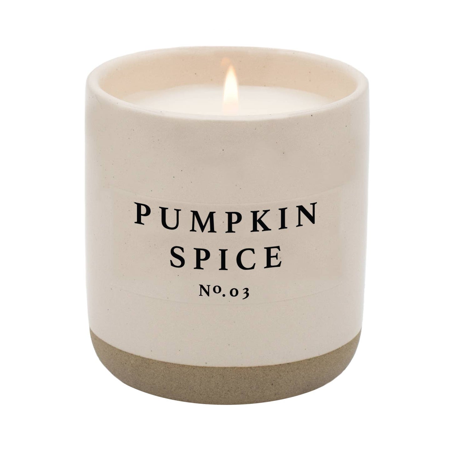 Pumpkin Spice Soy Candle - Cream Stoneware Jar - 12 oz