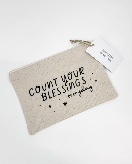 Count Your Blessings Small Zipper Pouch