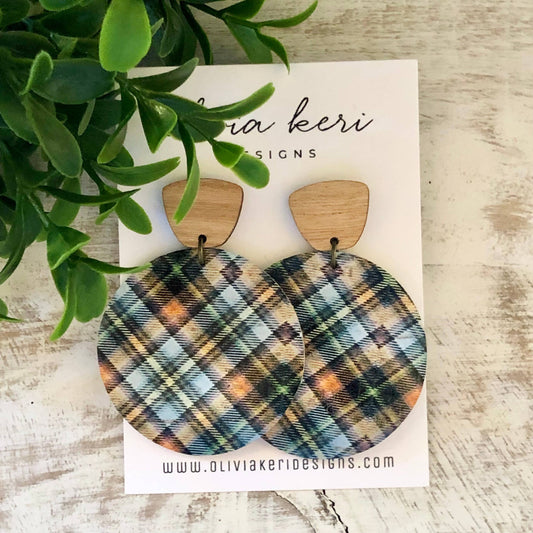 Everly - Harvest Plaid earrings