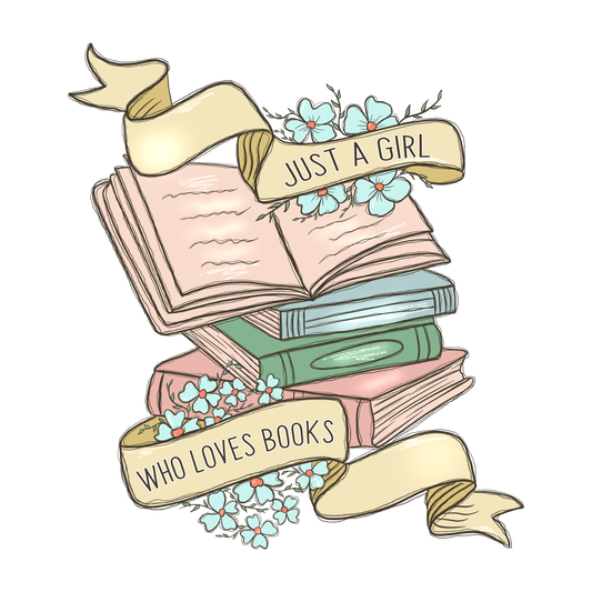 Just A Girl Who Loves Books Vinyl, Sticker, 3x3 in