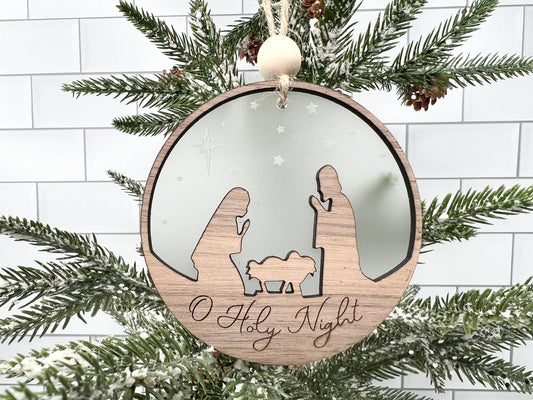 Perfectly imperfect Oh Holy Night Christmas Tree Ornament - Christmas Decor