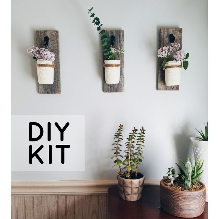 Mason Jar Wall Sconce DIY Kit Early American shade