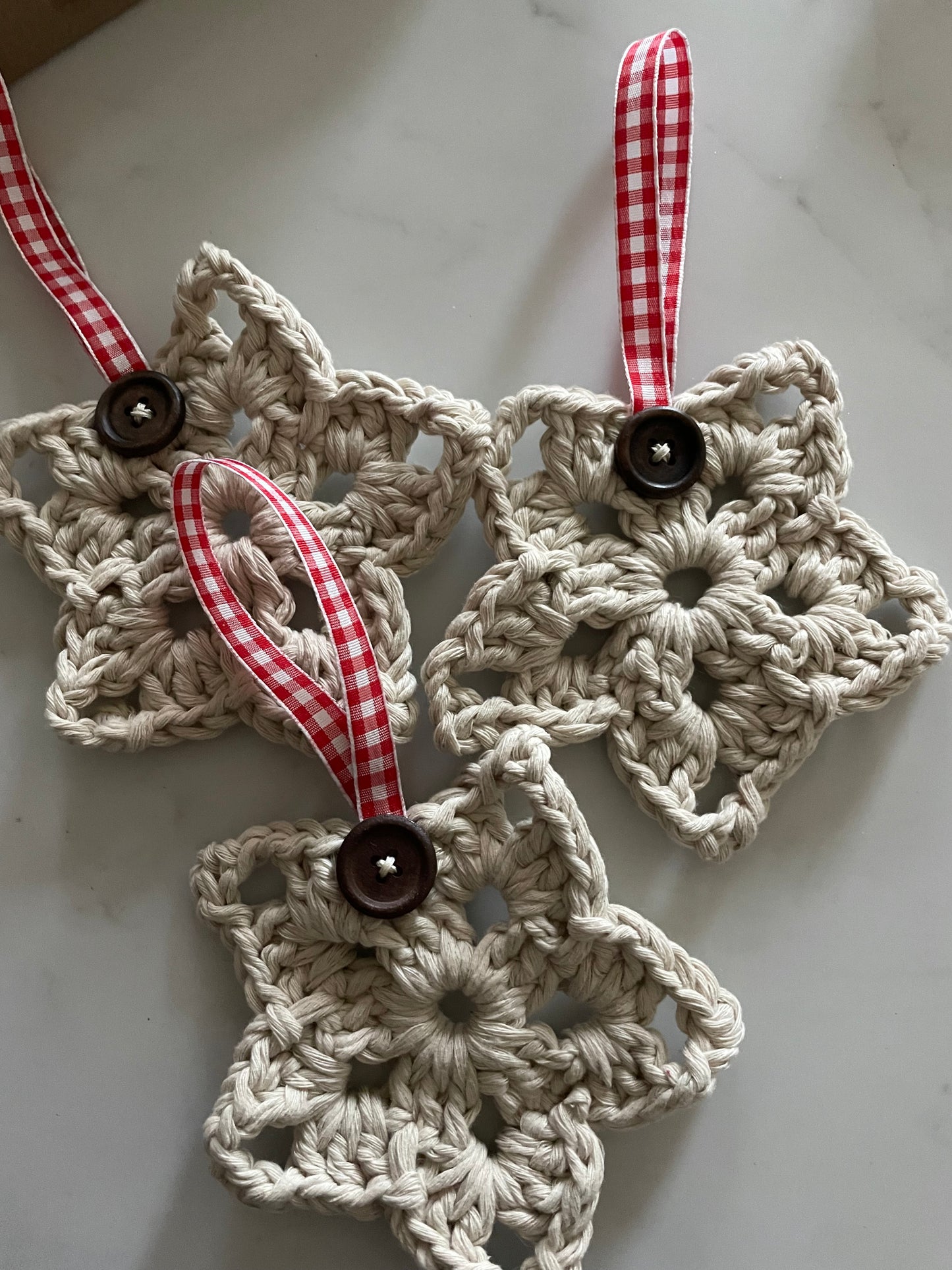 Set of 1, Crochet Star ornament